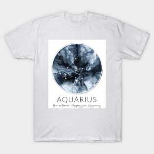 Aquarius Zodiac Moon Constellation T-Shirt